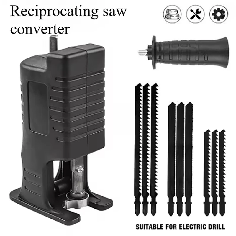 

Electric Drill to Reciprocating Saw Adapter for Wood Cutting,Jig Saw Accessory Tool for Drills