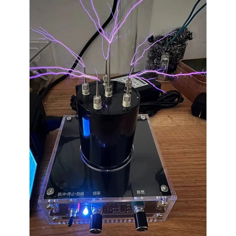 Multi-head Music Tesla Coil, Touchable Lightning In Palm