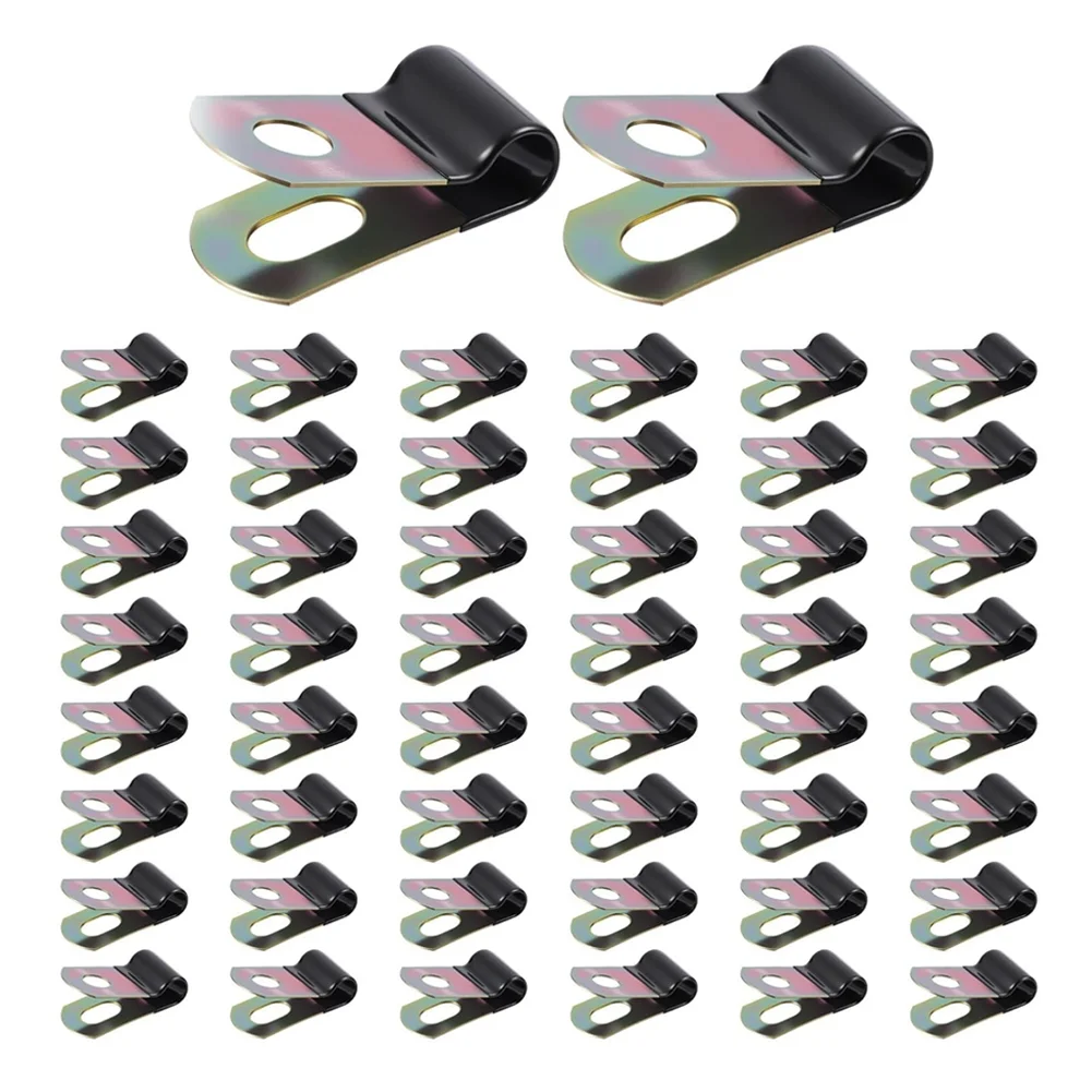 R Shaped Cable Clamps for Attaching Cables to Metal Surfaces Without Slippage During Movement or Vibration Exposure