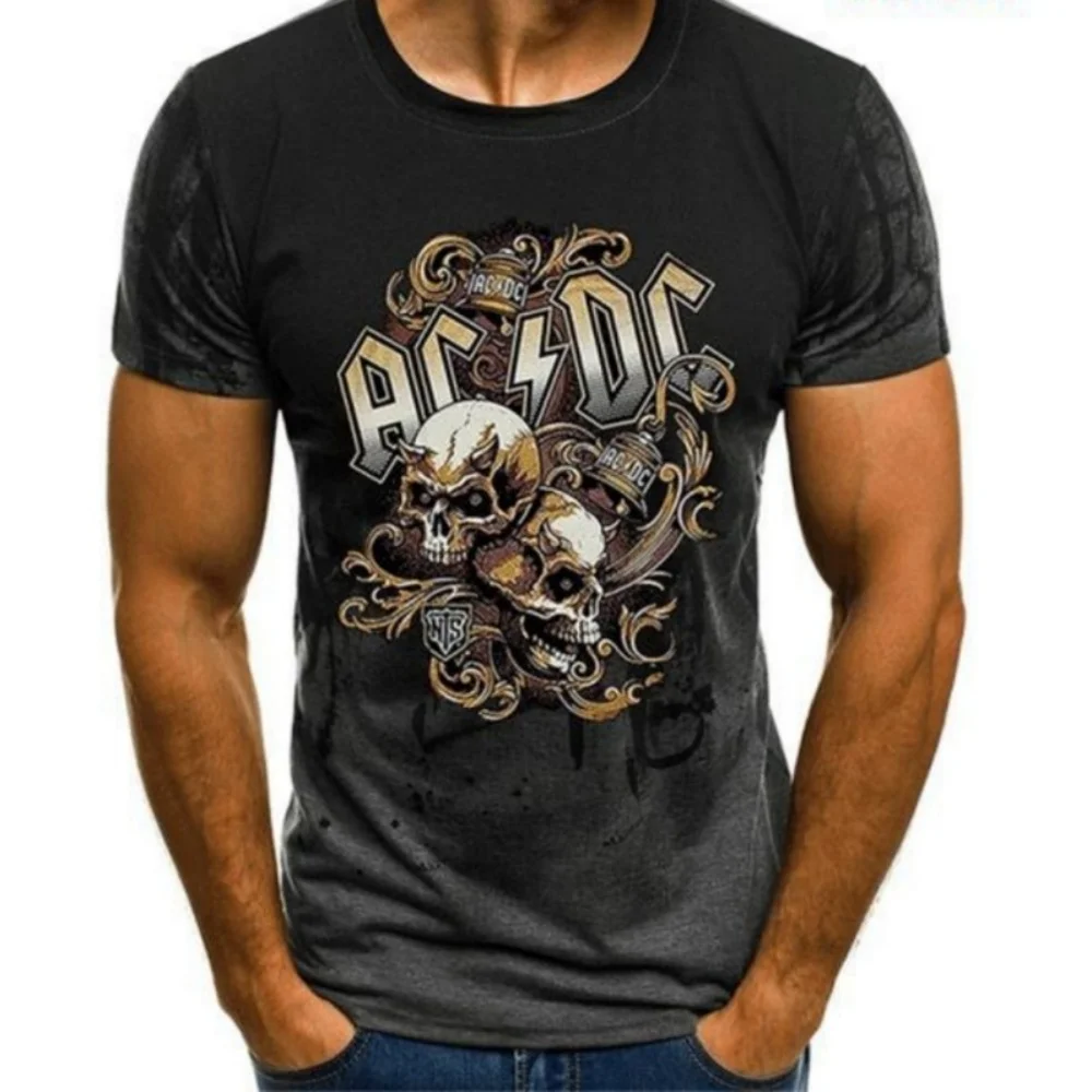 

Летняя мужская футболка с короткими рукавами, большие размеры, молодежная мужская футболка в стиле рок-группы в стиле хип-хоп с 3D принтом, уличная повседневная футболка