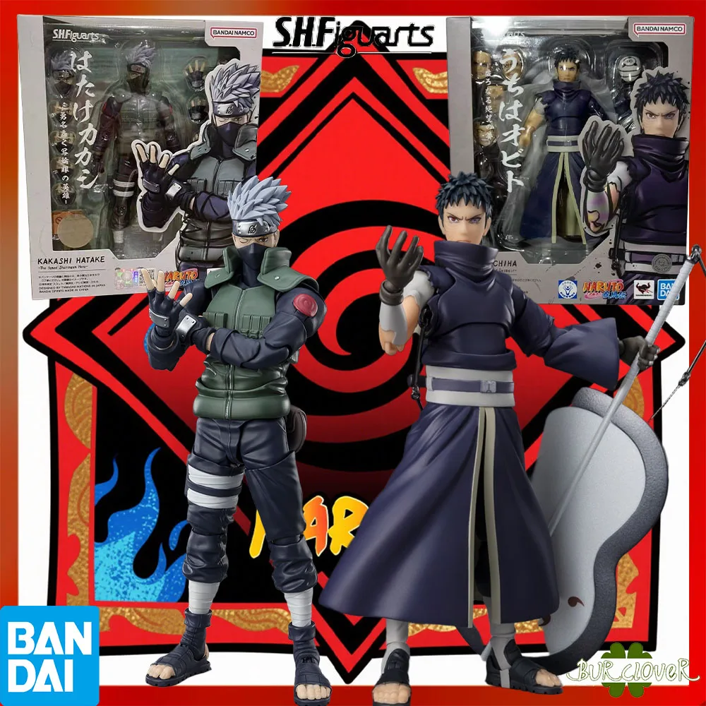 

100% подлинные Bandai S.H.Figuarts • серия Наруто • Обито Учиха и Какаши Хатаке • Шарнирные фигурки