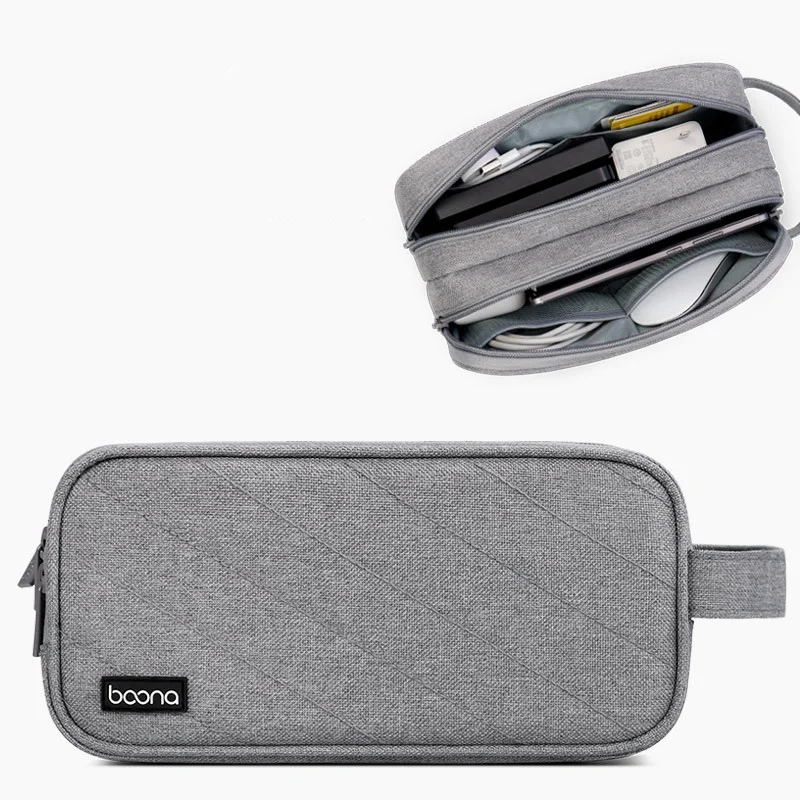 Portable Travel Digital Gadgets Storage Bag for HDD Data Cable Adapter Earphone Battery Electronics Accessories Organizer Pouch