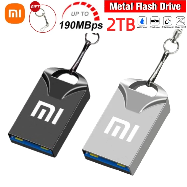 Xiaomi-Tipo C Unidade Flash USB, Memory Stick, Pendrive Preto, Clipe de Metal, Disco U, Disco U, Telefone Android, 512GB, 1TB, 2TB