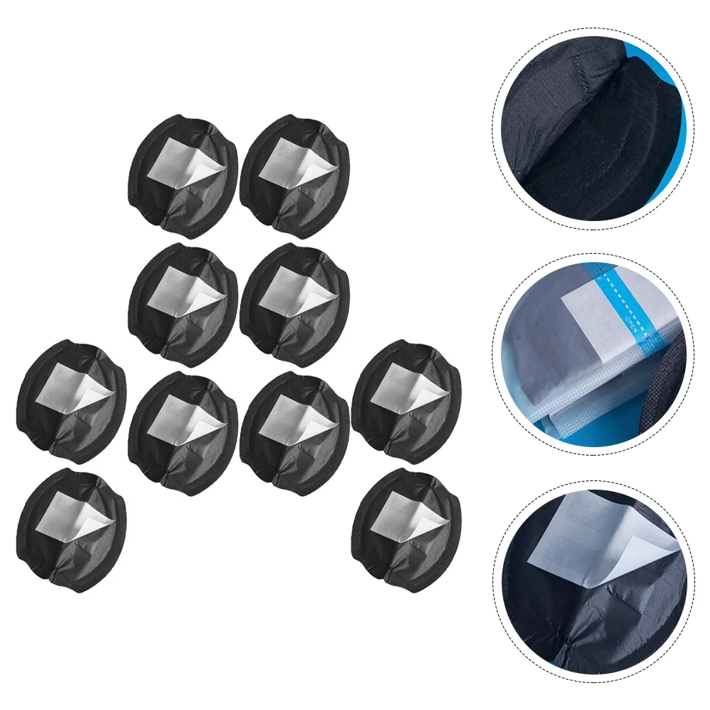 20 Pcs Sanitary Pads Men's Nursing Panty Liners Genitals Absorbency Protection Stickup Mats Black Towels Man