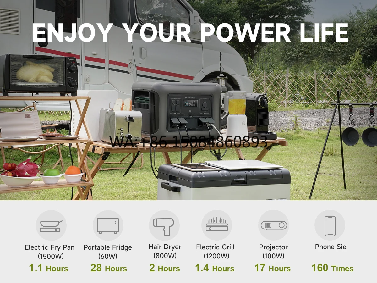 ALLPOWERS R2500+SP-033 Solar Generator Kit Solar Panels 2KW Lithium Power Station Portable Solar Lifepo4