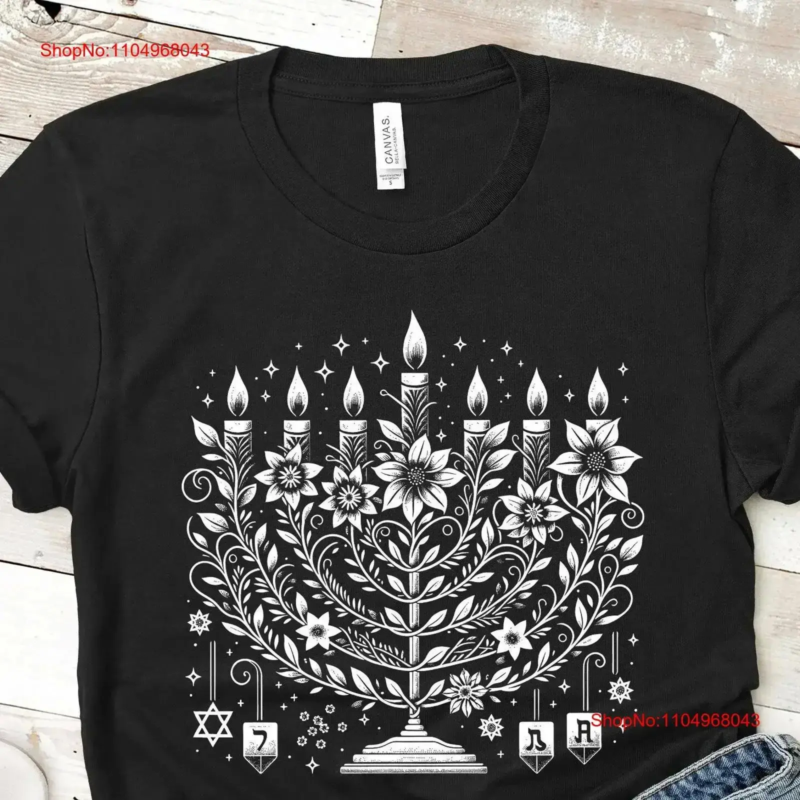 

ex Chanukah Hanukkah T-irt Cotton Mrah aphic Tee ort Sve round Ne Warmth Menswear Womenswear Festival Clothing