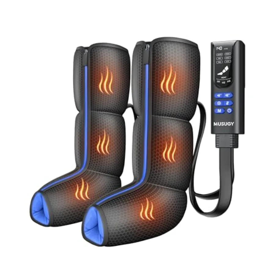 

Компрессионный массажер для ног с подогревом: MUSUGY — последовательный массажер для стоп и икр для улучшения кровообращения и снятия боли, 9 уровней интенсивности.