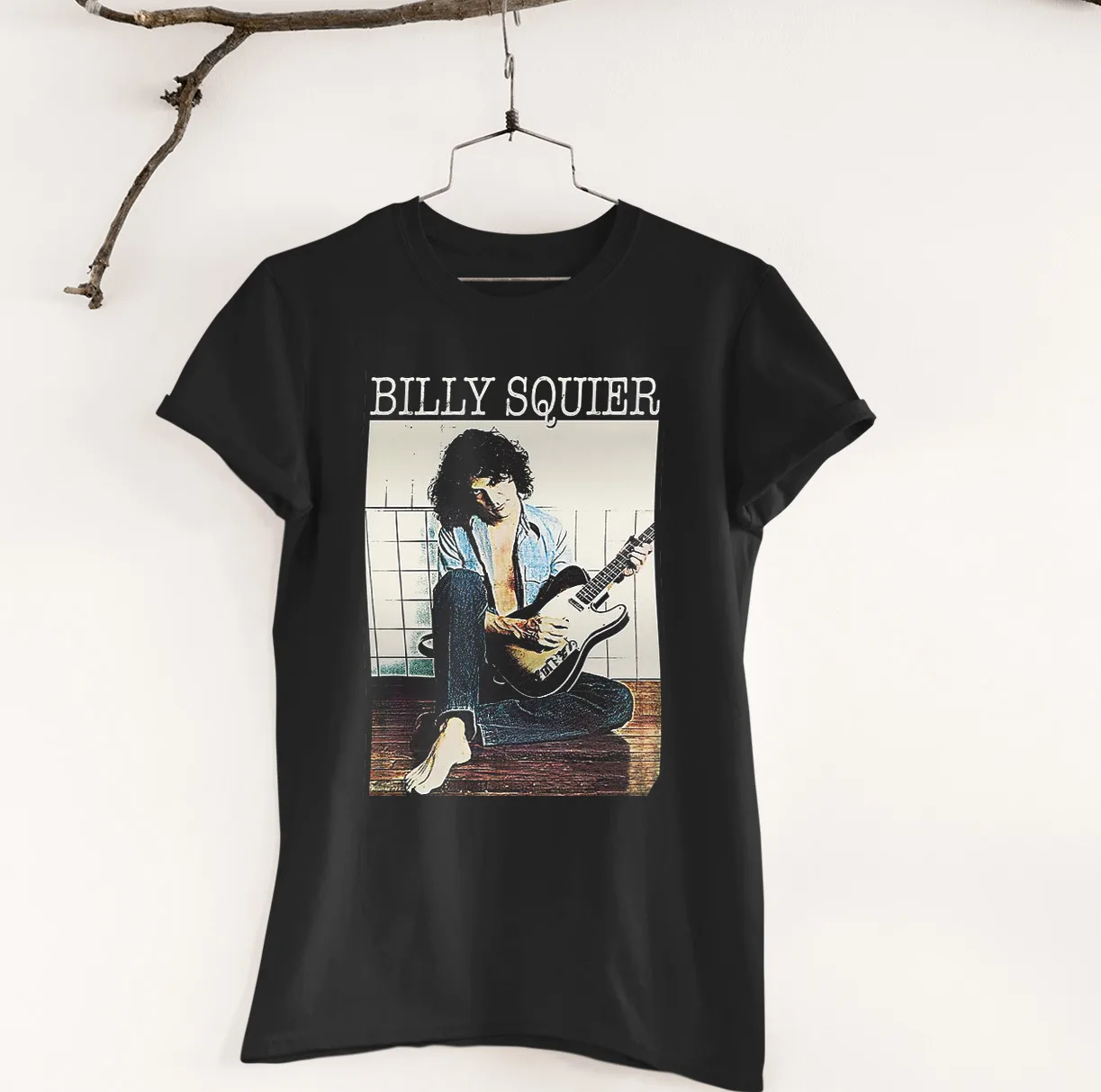 Billy Squier Gutar Gift For Fans Cotton Black Unisex T-Shirt Allsizes KT570