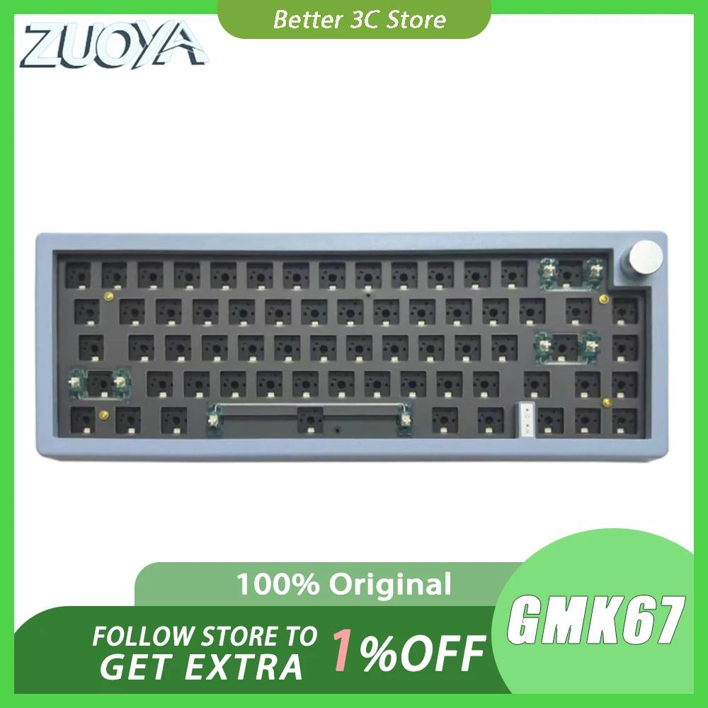 

Zuoya Gmk67 Keyboard Kit Three Mode 2.4G Wireless Gaming Keyboard RGB Backlit Hot Swap Gasket Customized PC Gamer Accessories