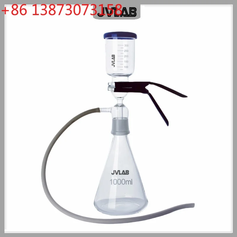 

Solvent Filtration Apparatus Set 1000 mL Glass Sand Core Vacuum Filter Unit Device With Filter Cup 300mL & Receive Flask 1000 ML
