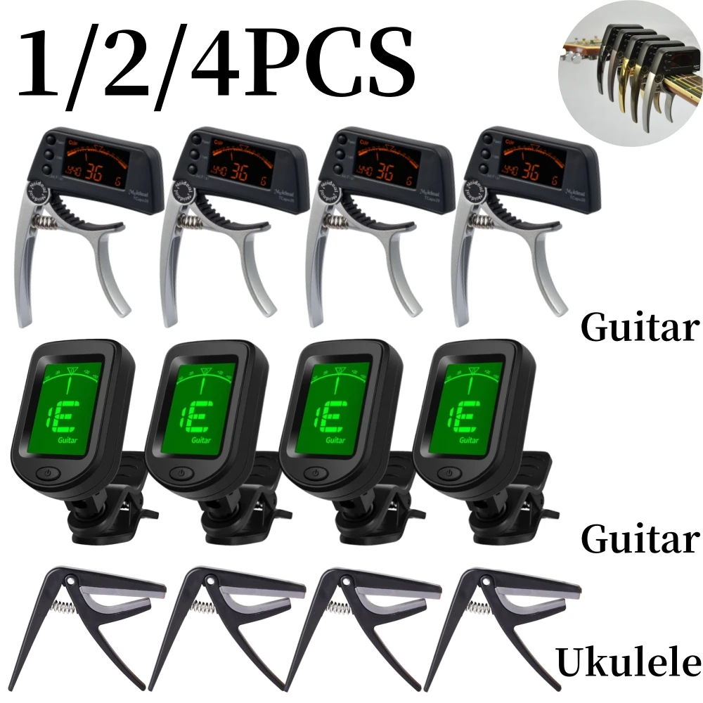 Multifunctional 2-in-1 Guitar Tuner Guitar Capo TCapo20 with LCD for Acoustic Guitar Electric Bass Aluminum Alloy