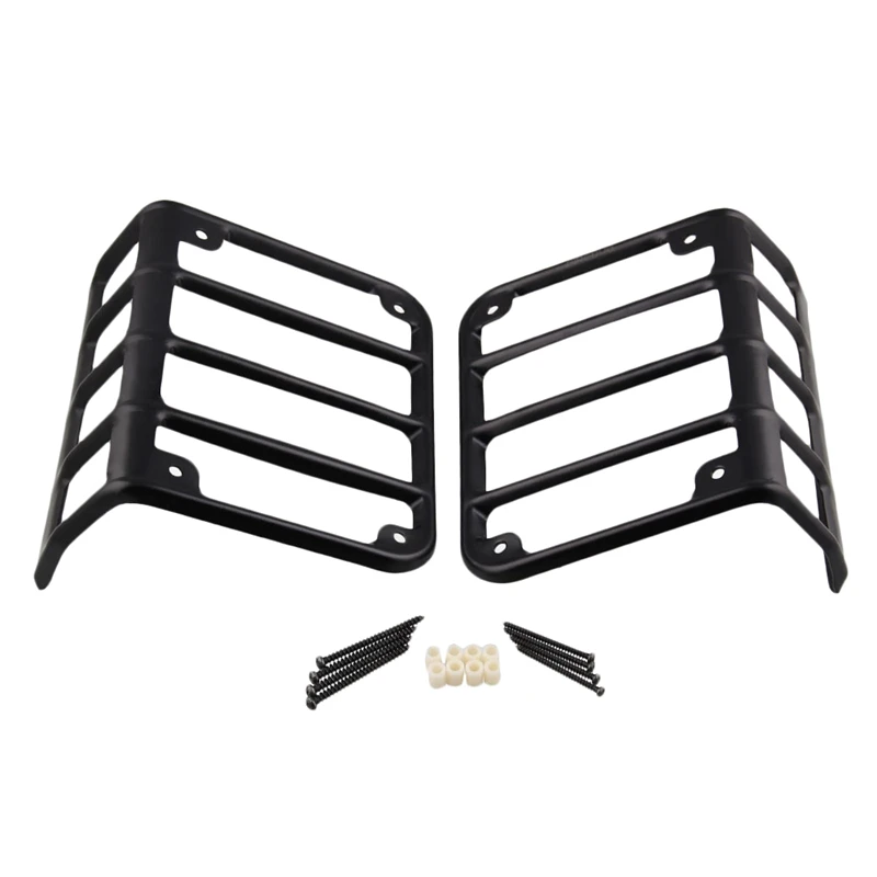 NEW-Rear Tail Light Guards Protector Covers Fit For Jeep Wrangler Jk Matte 07-17(Pair)