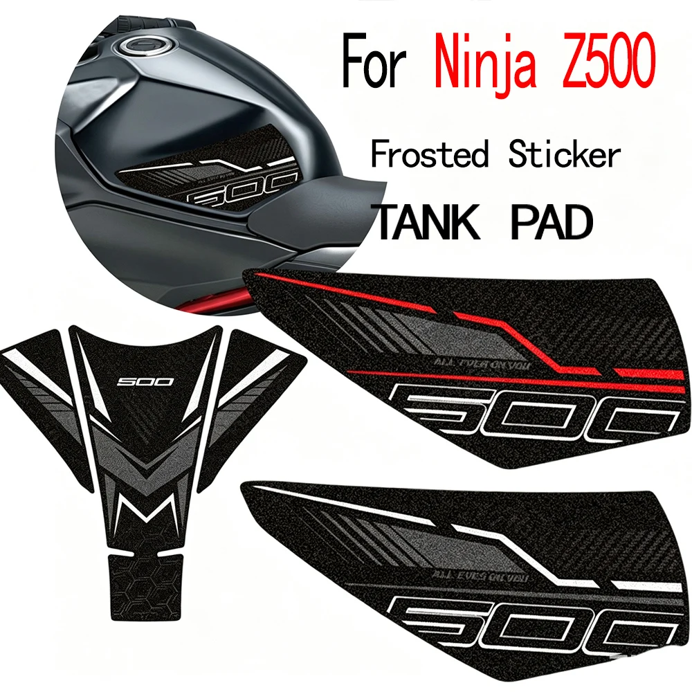 For Ninja Z500 Z 500 SE ABS 2024-2027 Fuel Tank Pad Sticker Knee Grip Scratch-Resistant 3D Decals Frosted Sticker 3D