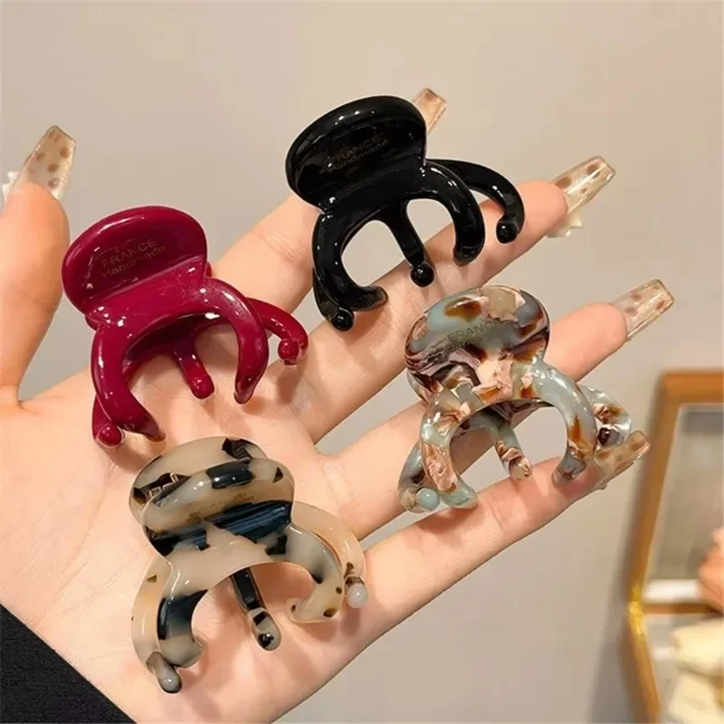 

Trendy French Hair Claw Clips Acetate Retro High Ponytail Holders Elegant Crab Shark Clip for Women Girls