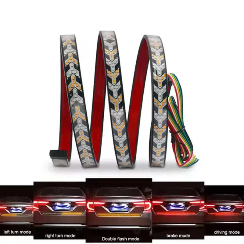 LED Tailgate Light Strip Bar Warning Rear Tail Turn Singal Brake Car Driving Fit for Gmc Sierra Truck RV SUV ATV Jeep 12V 24V