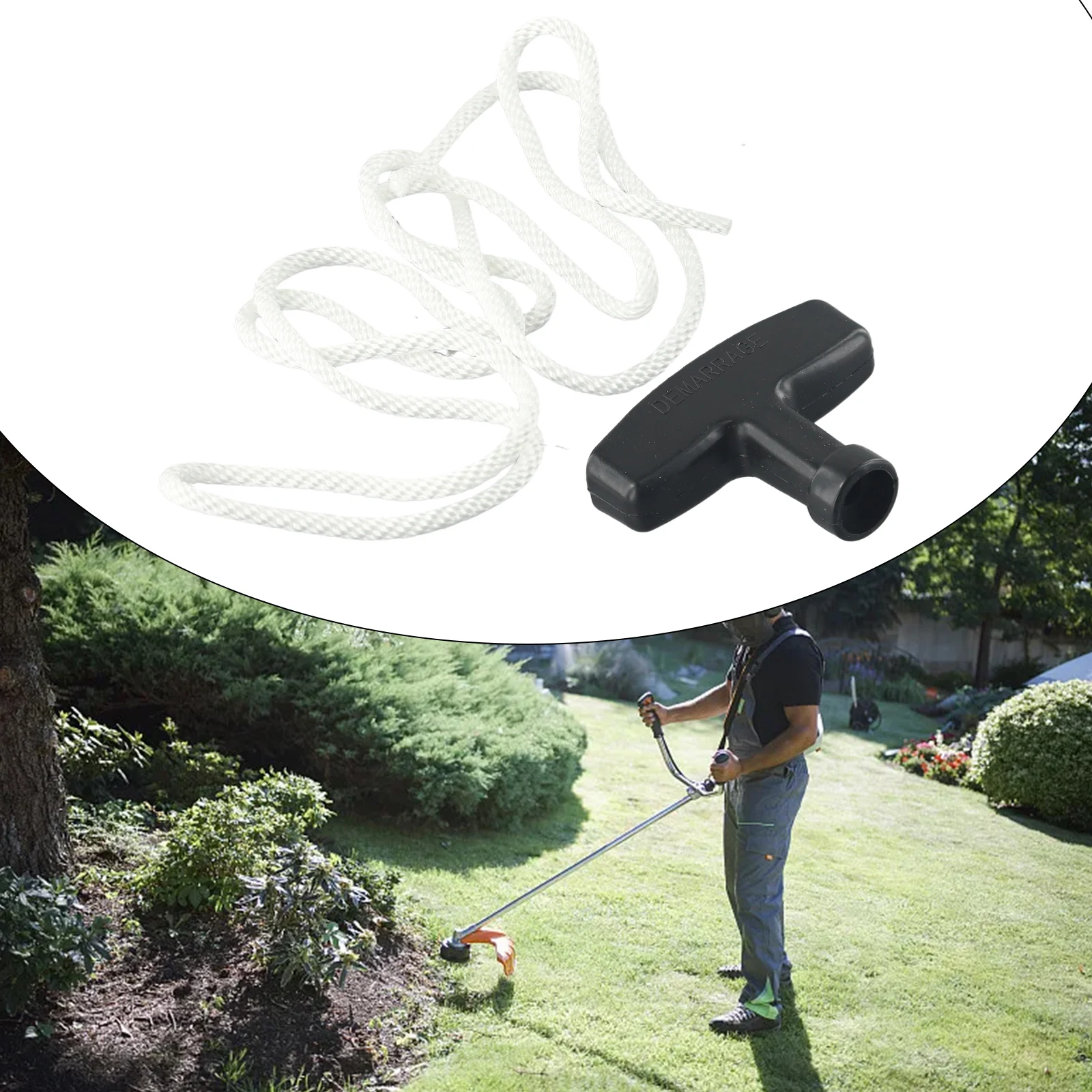 Starter-Start Cord Line Rope With Pull Handle For Petrol Lawnmowers For Most Petrol Lawnmowers Power Tool Accessories