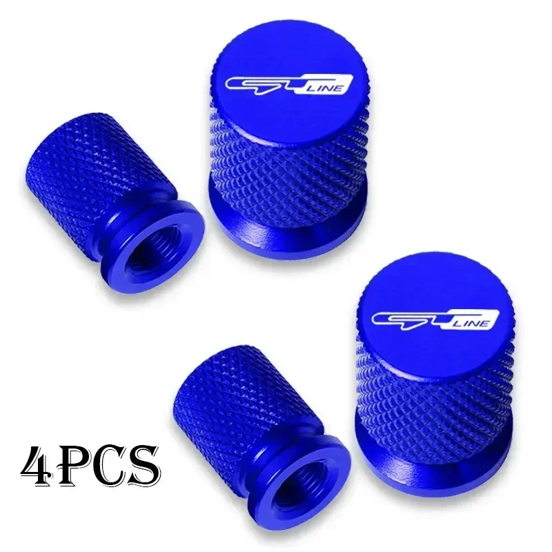 4 Stück Auto-Radventilkappen Reifenventilabdeckungen Luftdicht Wasserdicht für Kia GT Line Sportage Ceed Picanto K5 K4 K3 KX5 Stonic