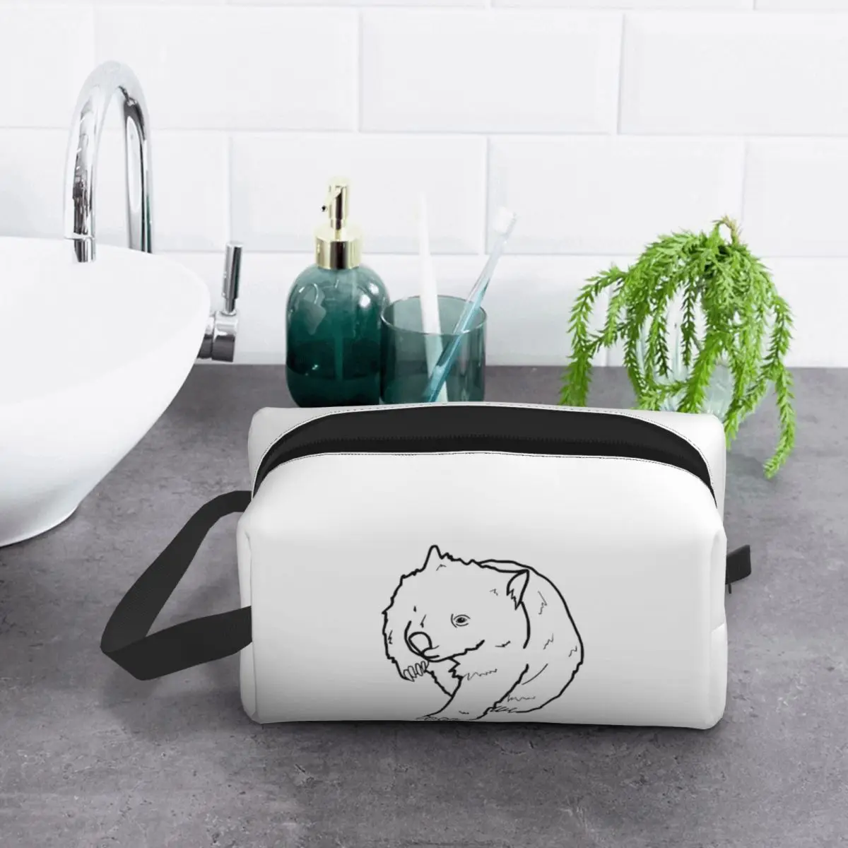 

Австралийская косметичка Wombat Doodle, косметический органайзер для хранения, комплект Dopp, косметичка для туалетных принадлежностей, пенал