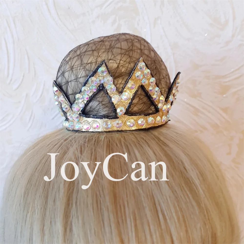 JoyCan-accesorio para el cabello para gimnasia rítmica, moño, corona para gimnasia rítmica, moño para el pelo para patinaje, accesorios para moño de baile