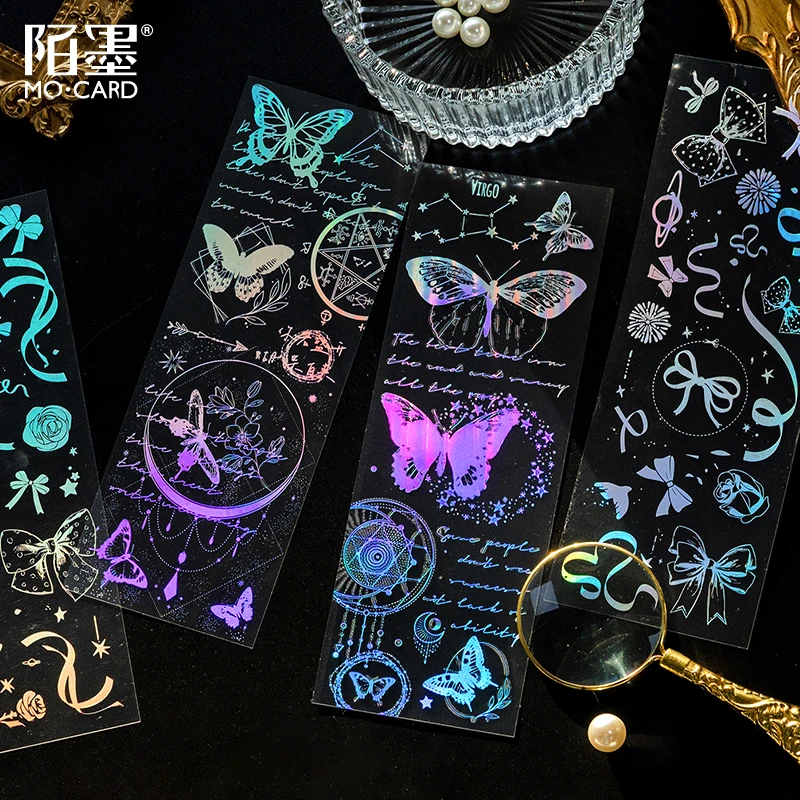 2 sheets /pack Golden Glitter Starry Prince Waterproof Decorative Stickers