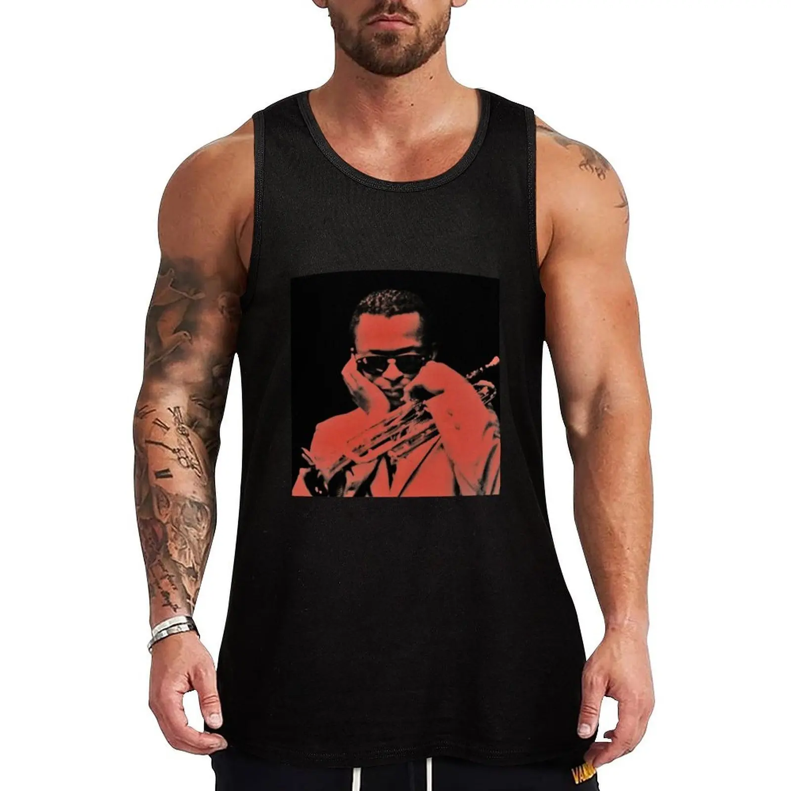 

Miles Davis (musician) Tank Top Street Style Tank Top Casual Urban Sleeveless Top