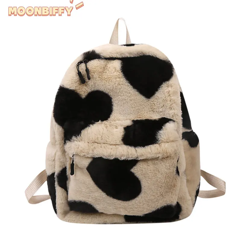 

Fluffy Bag Back Bolsos Mochila De Mujer Rugtas Dames Tas Girls Rucksack Damen Cute Small Backpack Women School Rugzak Vrouwen