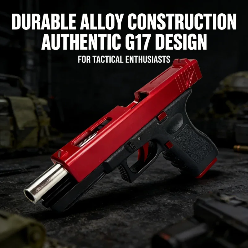 

Игрушечный пистолет G17 из черного сплава с пластиковыми пулями, высокая мощность, большая дальность стрельбы, лучший подарок для детей на день рождения