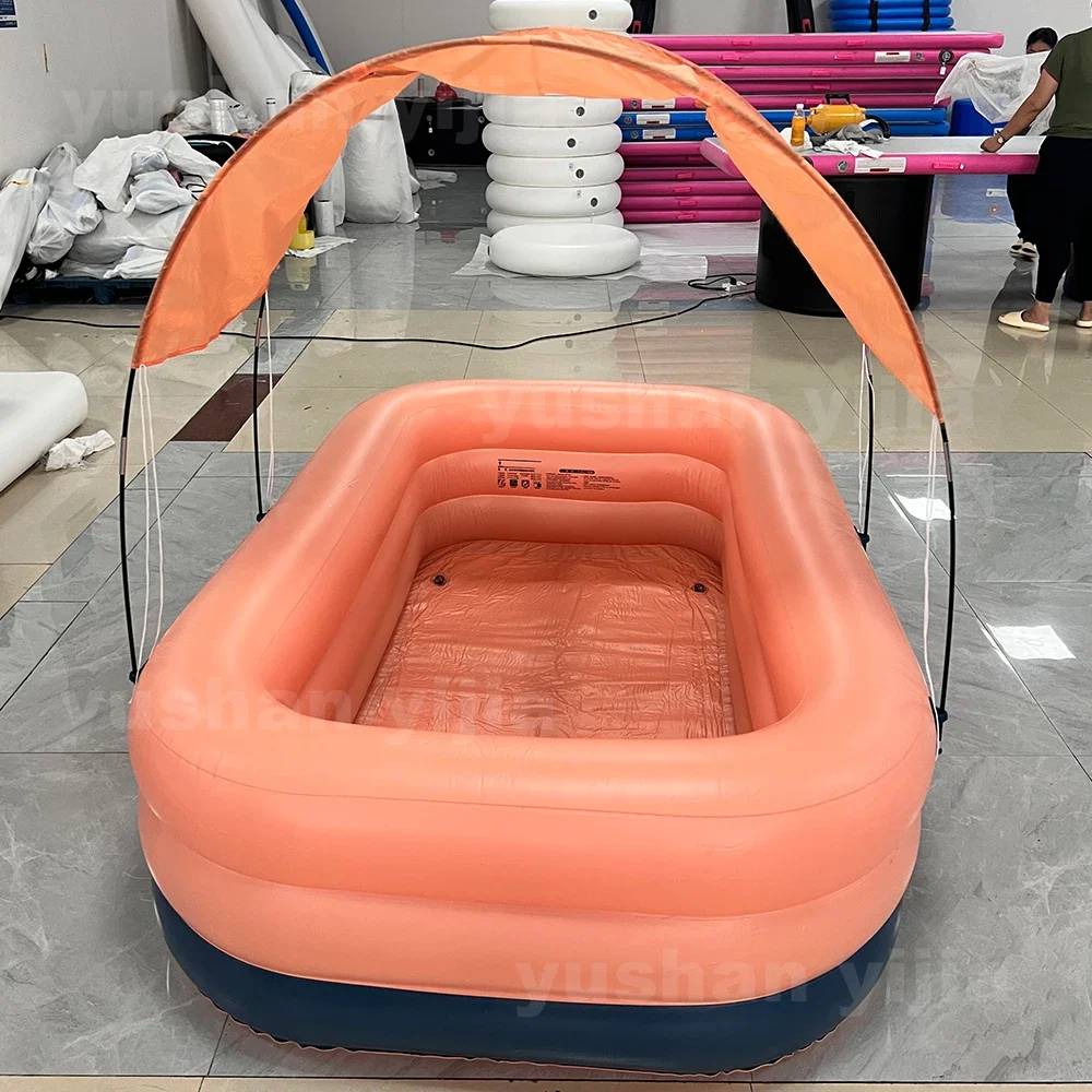 Best Selling Thickened Children's Inflatable Swimming Pool outdoor inflatable  Family air Cushion  pools With Sunshade