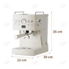 ITOP 반자동 에스프레소 머신, 스테인레스 스틸 15 바 커피 메이커, PID 온도 제어, ULKA 펌프, 1300W, EC58 3