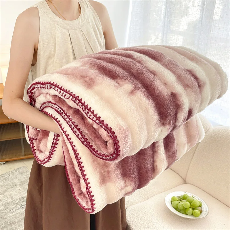 

Class A Maternal and Infant Grade Imitation Rabbit Fur Bubble Plush Blanket Thickened Sofa Cover Office Nap Blanket Gift Blanket