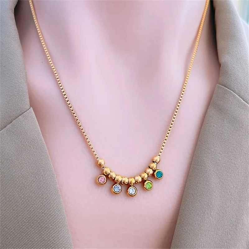 EILIECK 316L Edelstahl Mond Stern Krabbe Fisch Anhänger Halskette für Frauen Neue Trendige Wasserdichte Kreative Halskette Schmuck – Detail 8