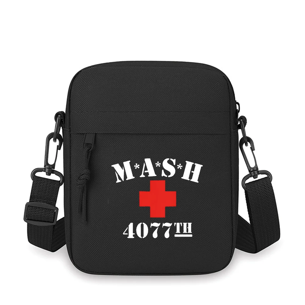 

MASH red cross 4077th Men Crossbody Bag Single Shoulder Women Cartoon Anime Film Printing Design Unisex