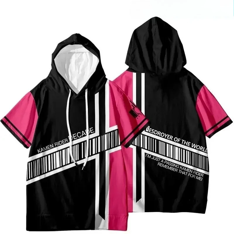 

Kamen Rider Zi-O Anime Short Sleeve T-shirt Boy's Half Sleeve Anime Decade Time King Hoodie