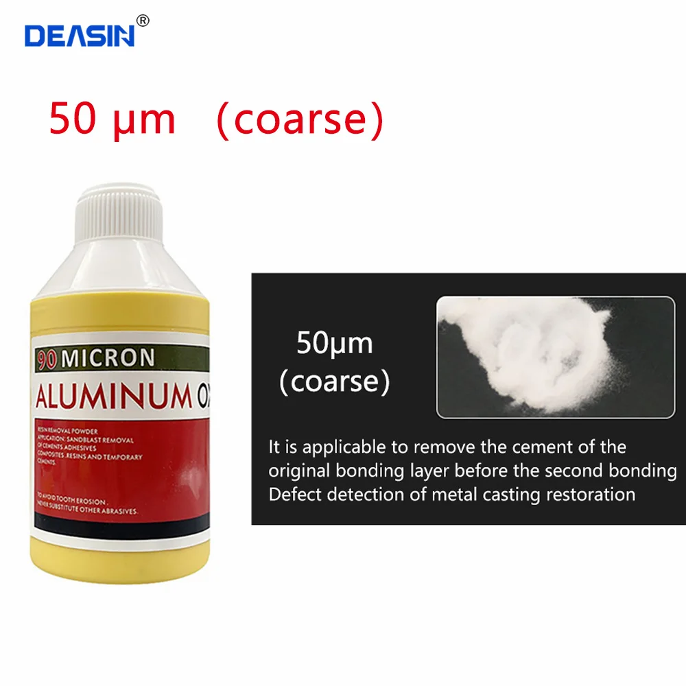 1 botella de polvo de alúmina Dental 90 50 30um micras polvo de aluminio para máquina de chorro de arena Microblaster odontología también