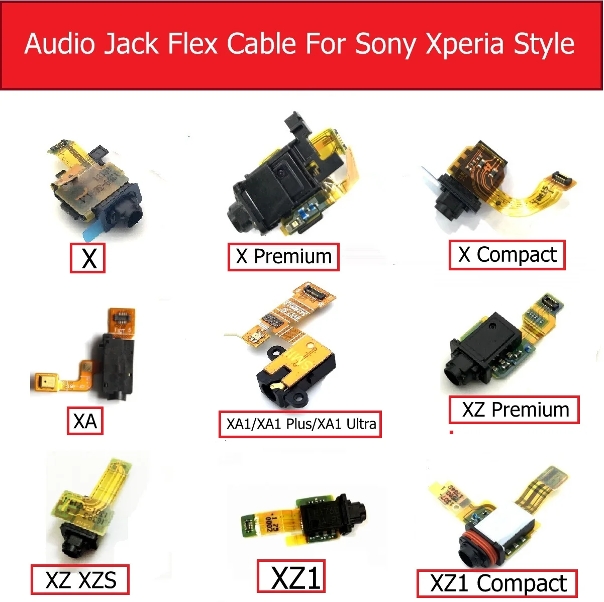 

For Sony Xperia X/X Compact/X Performance/XA/XA1P/XA1 Ultra/XZ Premium/XZ/XZS/XZ1 mini Audio Jack Flex Cable Repair Parts