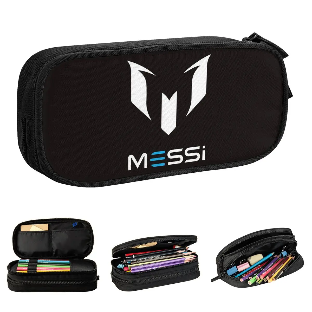 Messied Pencil Cases Fun Football Soccer Pen Box Bag Kids Big Capacity School Supplies Cosmetic Pencilcases