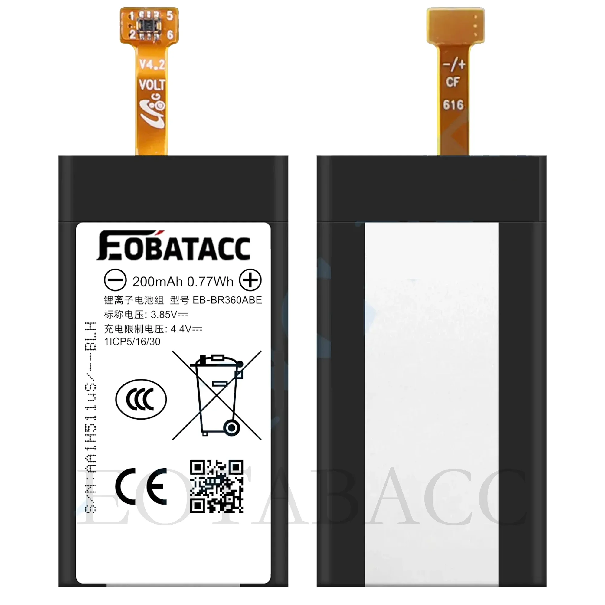 

2025 Years EOBATACC 100% New EB-BR360abe Battery For Samsung Gear Fit 2 SM-R360 SCH-R360 Smart Watch Batteries+Free Tools