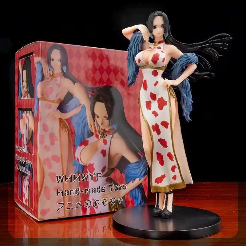 

25cm One Piece Series Ml Hancock Cheongsam Standing Anime Girl Figure Model Gk Statue Collection Desktop Decoration Ornament Toy