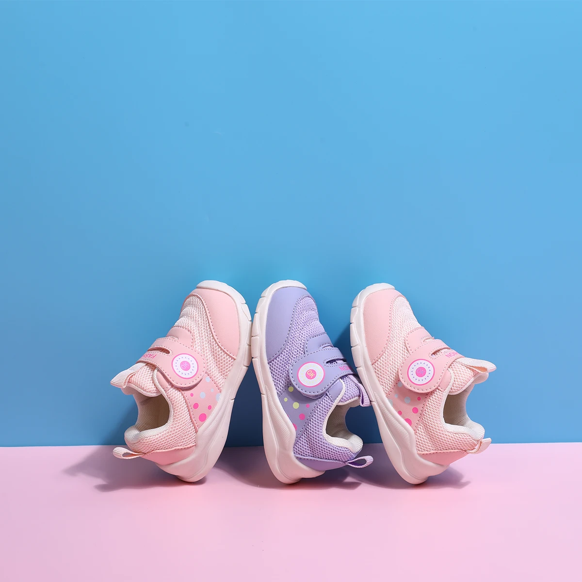 

COMFY KIDS Baby Casual Sneakers Girls Pink Purple Breathable Mesh Soft Sole Comfortable Walking Running Shoes