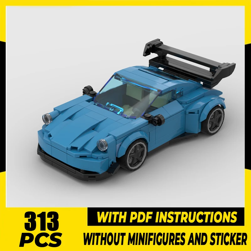 Moc Building Blocks Car Series RWB 933 Champion Speed Cars Model Technology Bricks City Cars DIY Holiday Construction Toys