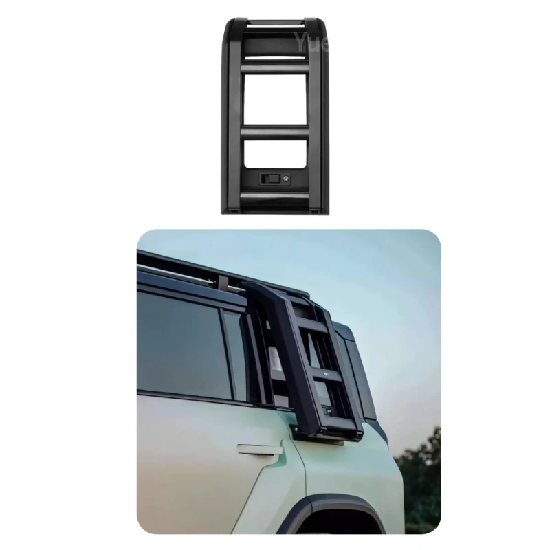 

Алюминиевая складная лестница Yuesheng для Chery ICAR 03, аксессуары для боковой платформы на крыше автомобиля, черный, простая установка