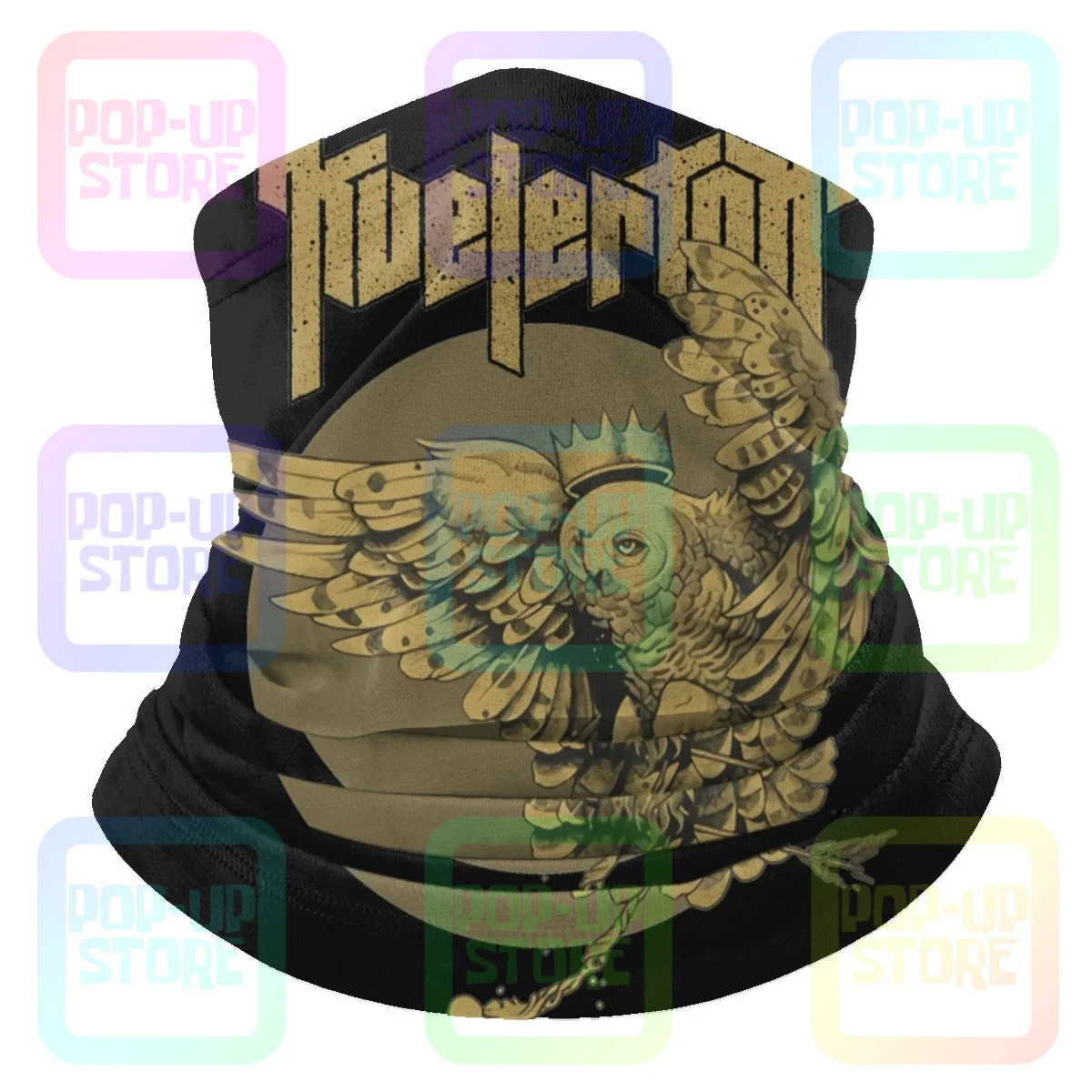 Kvelertak Owl King Band Logo Microfiber leher Gaiter Bandana syal Ski setengah masker Mountaineering