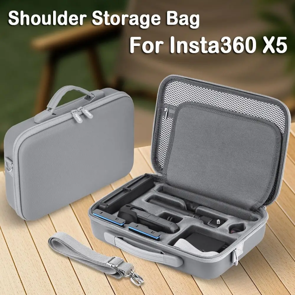 

Portable Shoulder Storage Bag Waterpoof Protective Handheld Carrying Case with Shoulder Strap Shockproof for Insta360 X5