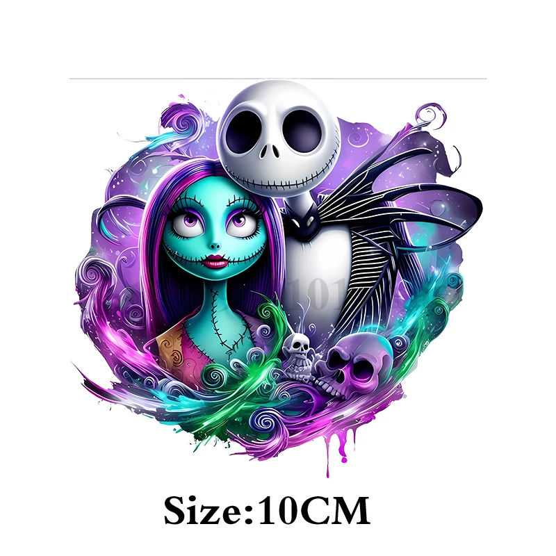 Nightmare Before Christmas แจ็ค Sally เพื่อน Disney UV DTF Transfer ขวดน้ําสติกเกอร์โอนสติ๊กเกอร์ DIY ขวดน้ํา