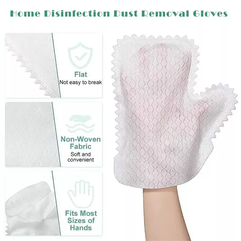 10/20pcs Non-woven Dust Cleaning Gloves Reusable Fish Scale Cleaning Duster Gloves Household Kitchen Cleaning Tool