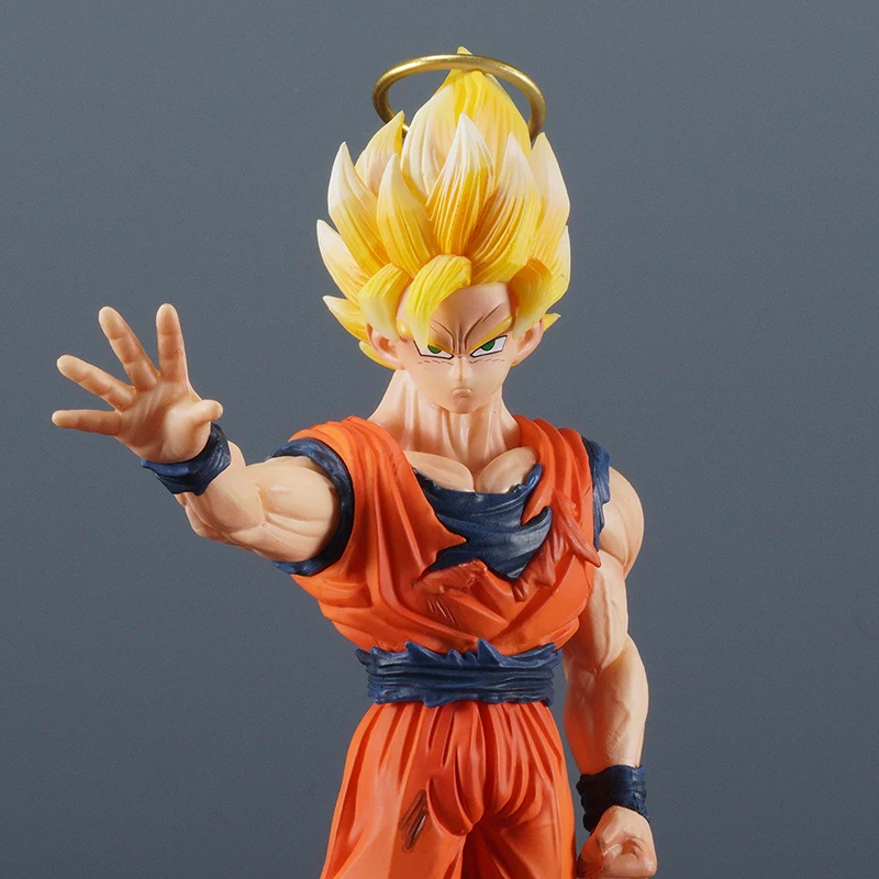 24.5cm Dragon Ball Goku Super Saiyan 2 Standing Position Anime Figure Model Gk Statue Anime Peripheral Decor Figurine