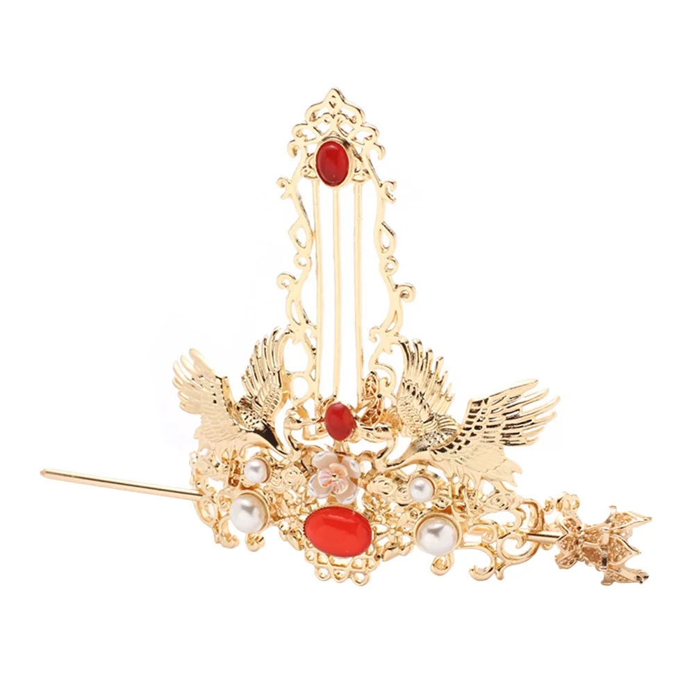 

Hair Crown Stick Pin Hairpin Retro Alloy Chinese Coronet Vintage Bride Barrettes