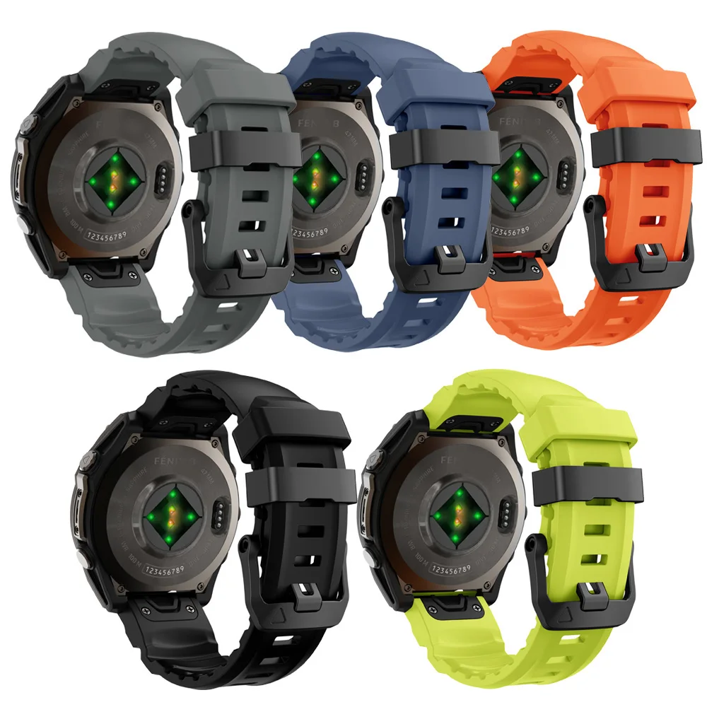 QuickFit 22mm / 26mm Silicone Watch band For Garmin Fenix 9 Pro 51mm 47mm For Fenix9 8 7 6 7X 6X Pro Enduro 4 3 2 Accessories