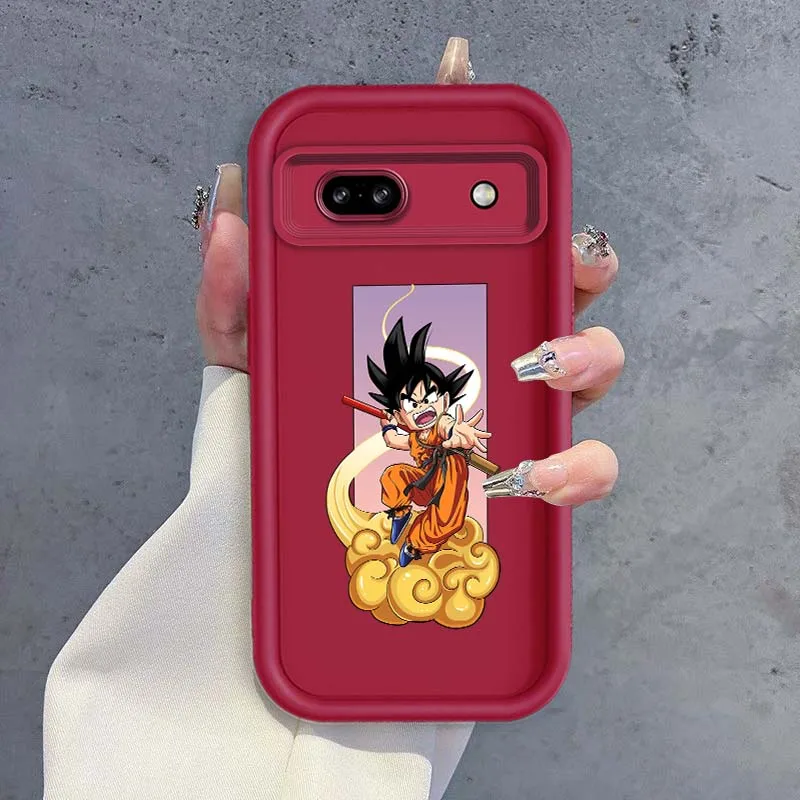 Casing Handphone Kartun Lucu D-Dragon Balls Goku Untuk Google Pixel 9 8 7 8A 7A Pro XL Eye Ladder