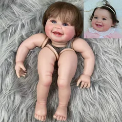 23 Inch Already Painted Bebe Reborn Doll Kit Juliana With Hair Transplant Handmade DIY Doll Parts Toys for Girls lol